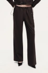 Nocturne Relaxed Drawstring Wide-leg Pants In Brown