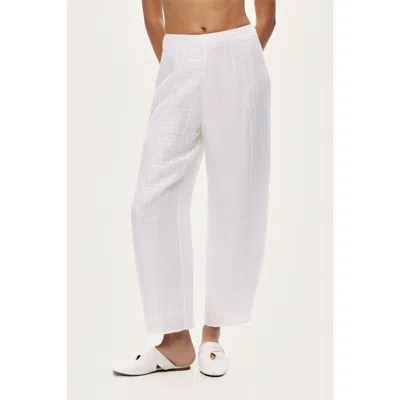 Nocturne Relaxed Linen Pants In White