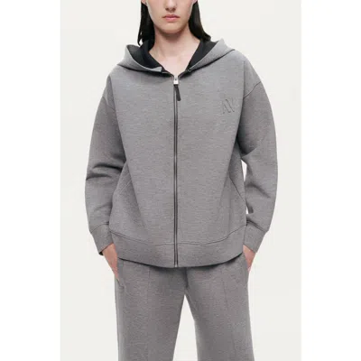Nocturne Relaxed Zip-up Hoodie In Gray