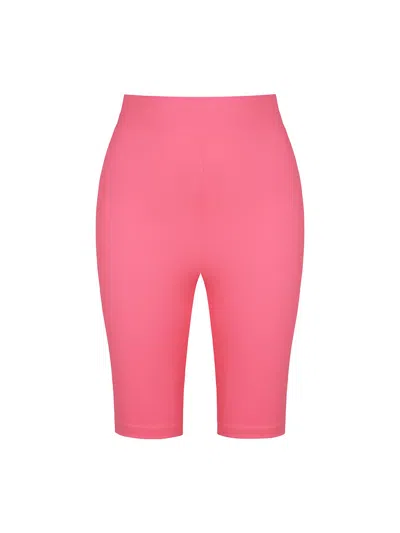 Nocturne Ribbed Biker Shorts In Pink