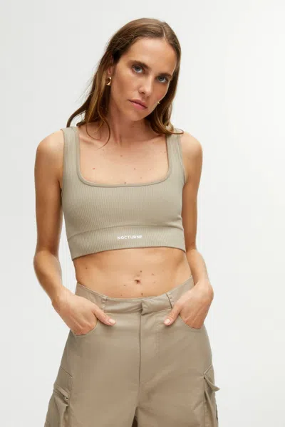 NOCTURNE RIBBED CROP TOP