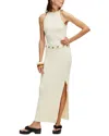 Nocturne Ribbed Dress With Slits