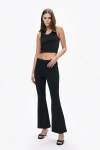 Nocturne Ribbed Flared Pants In Black