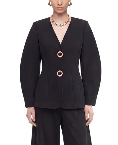 NOCTURNE RING BUTTON WRAP FRONT JACKET