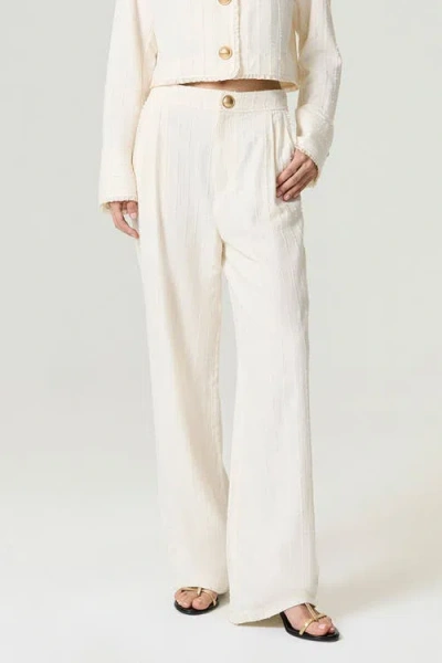 Nocturne Ruffle Trim Detailed Pants In White