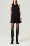 Nocturne Ruffled Mini Dress In Black