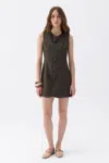 Nocturne Seashell Accessorized Mini Dress In Khaki