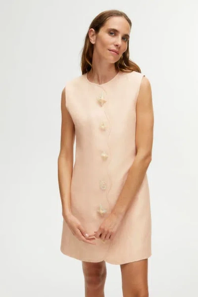 Nocturne Seashell Accessorized Mini Dress In Salmon