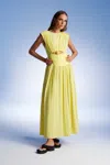 Nocturne Seashell Acssesorized Cut-out Dress In Yellow