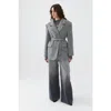 Nocturne Self-belted Double Breasted Jacket In Grey