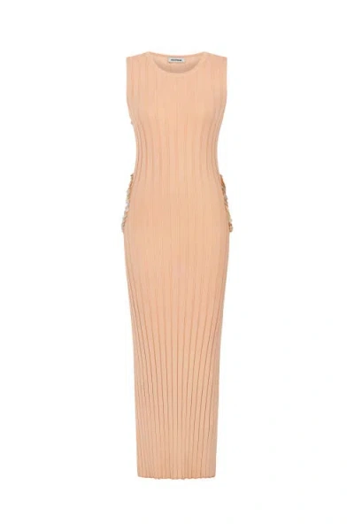 Nocturne Sequin Detailed Dress In Salmon