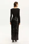 NOCTURNE SEQUINED MAXI SKIRT