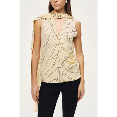 Nocturne Shawl Detail Blouse In Pink