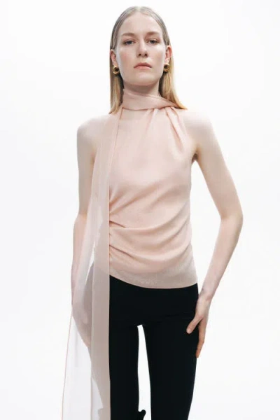 Nocturne Shawl-inspired Blouse In Neutral