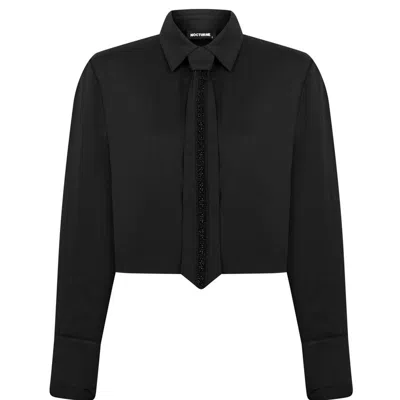Nocturne Shirt With Tie Detail In Black