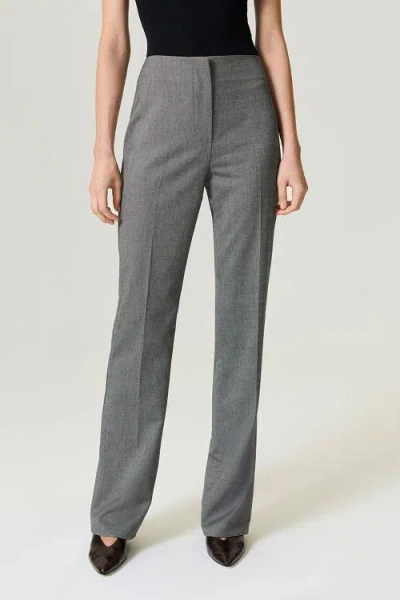 Nocturne Side Slit Tailored Pants In Gray