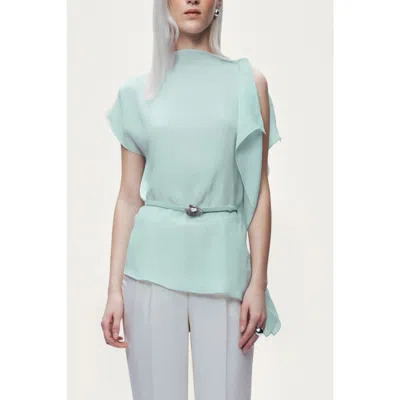Nocturne Sleeveless Woven Blouse In Green