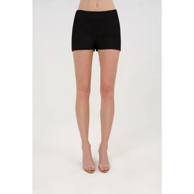 Nocturne Slim Fit Mini Denim Shorts In Black