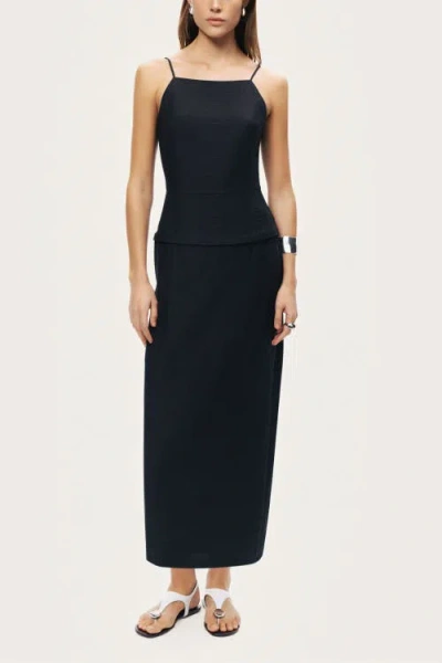 Nocturne Spaghetti Strap Maxi Dress In Black