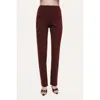 Nocturne Split-hem Straight Pants In Burgundy
