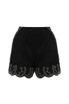 Nocturne Stone Detailed Shorts In Black