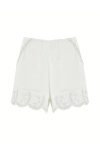 Nocturne Stone Detailed Shorts In White