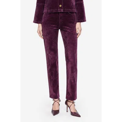 Nocturne Straight Leg Corduroy Trousers In Purple