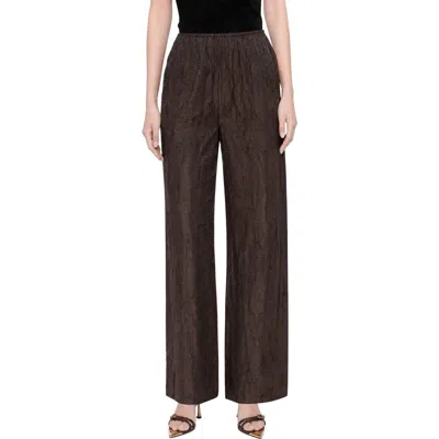 Nocturne Straight Leg Trousers In Brown