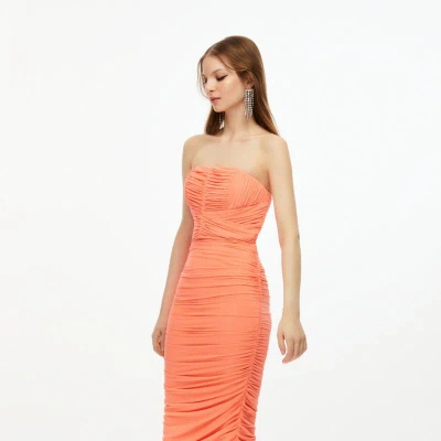 Nocturne Strapless Long Dress In Pink