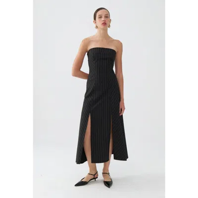 Nocturne Strapless Maxi Dress In Black