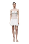 Nocturne Strapless Mini Dress In White