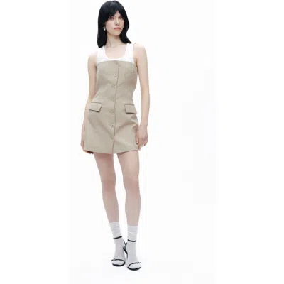Nocturne Strapless Mini Dress In Beige