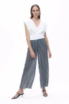 Nocturne Striped Sheer Pants In Multi-colored