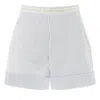 Nocturne Striped Shorts In White