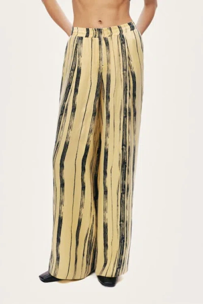 Nocturne Striped Wide-leg Pants In Neutral
