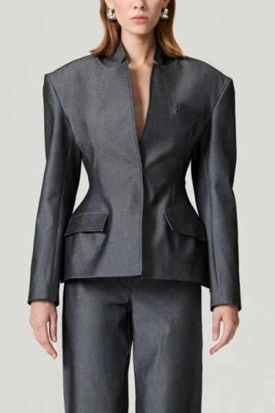 NOCTURNE NOCTURNE STRUCTURED PADDED HIGH-NECK JACKET