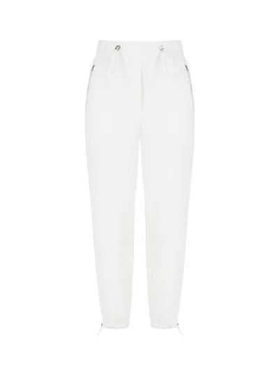 Nocturne Textured Jogging Pants In White