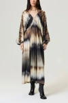 Nocturne Tie-back Batik Print Maxi Dress In Multi