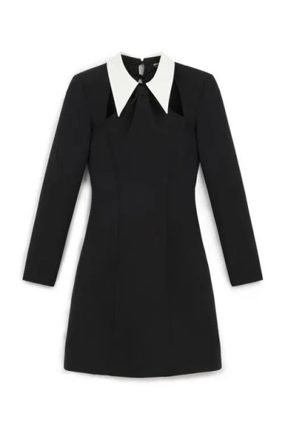 Nocturne Tie Collar Mini Dress