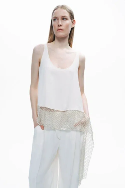 Nocturne Tie Detail Blouse In White