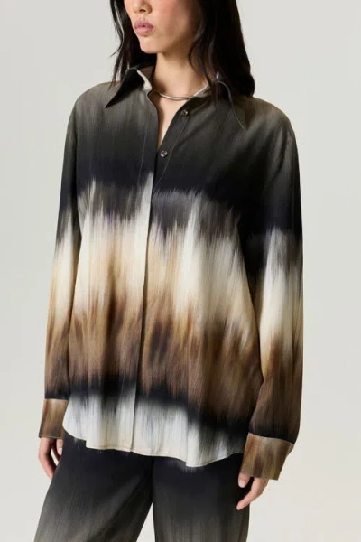 NOCTURNE NOCTURNE TIE-DYE PRINTED SHIRT