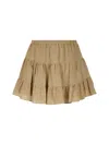 Nocturne Tiered Mini Linen Skirt