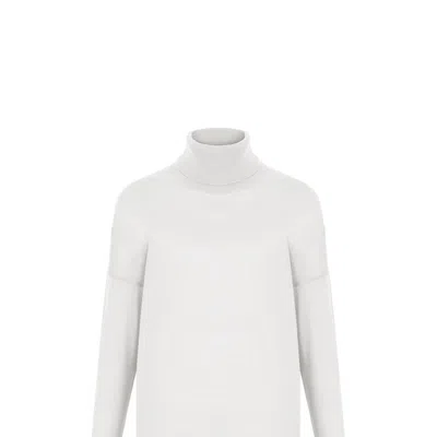 Nocturne Turtleneck Knit Sweater In White