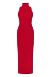 Nocturne Turtleneck Long Dress In Red