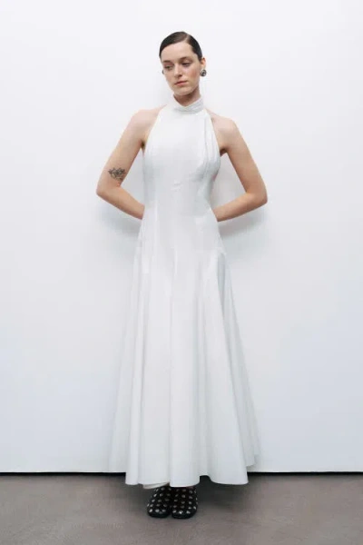 Nocturne Turtleneck Maxi Dress In Ivory