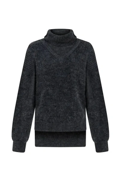Nocturne Turtleneck Sweater In Charcoal