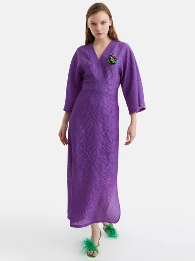 Nocturne V-neck Dress In Purple