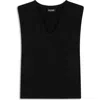Nocturne V-neck Padded T-shirt In Black