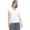 Nocturne V-neck Padded T-shirt In Ivory