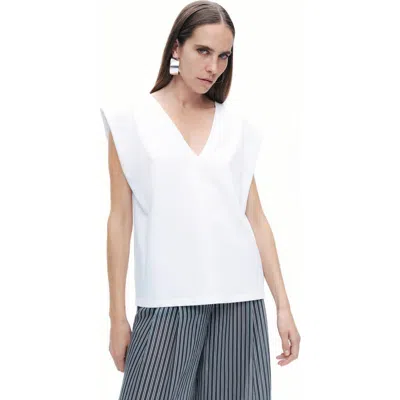 Nocturne V-neck Padded T-shirt In Ivory